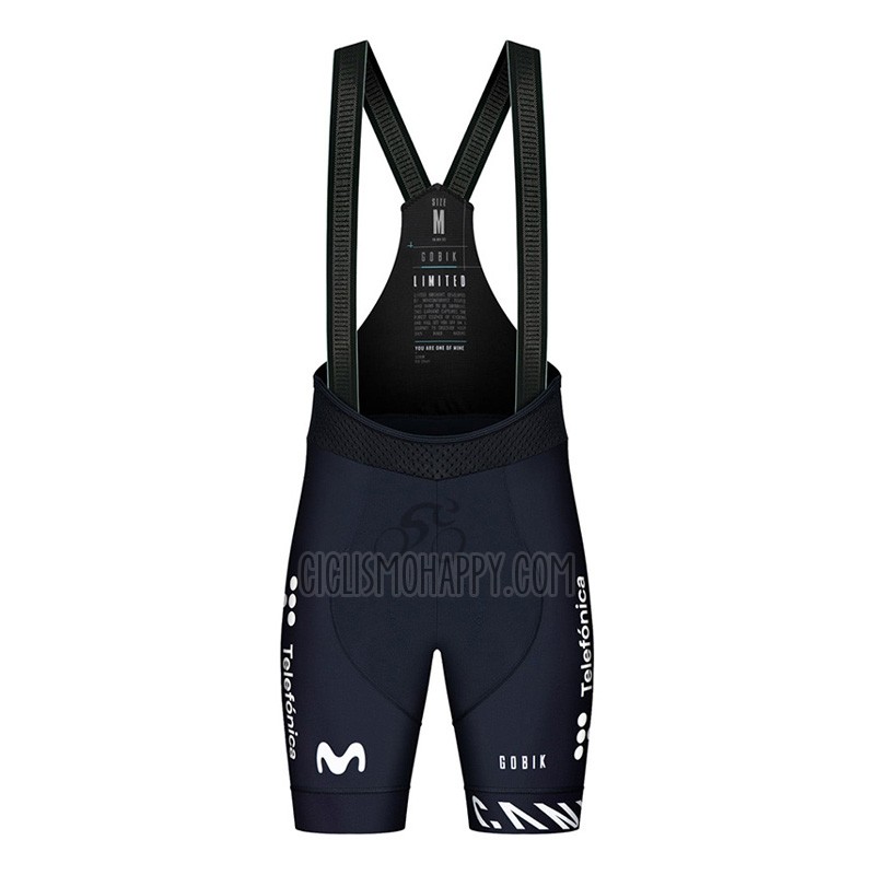 Movistar Cycling Jersey Bib Short 2023 Short Sleeve Black Purple